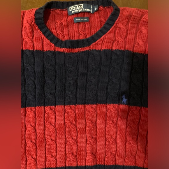 Men’s Size L Polo By Ralph Lauren Pullover Knitted Sweater - Picture 6 of 12